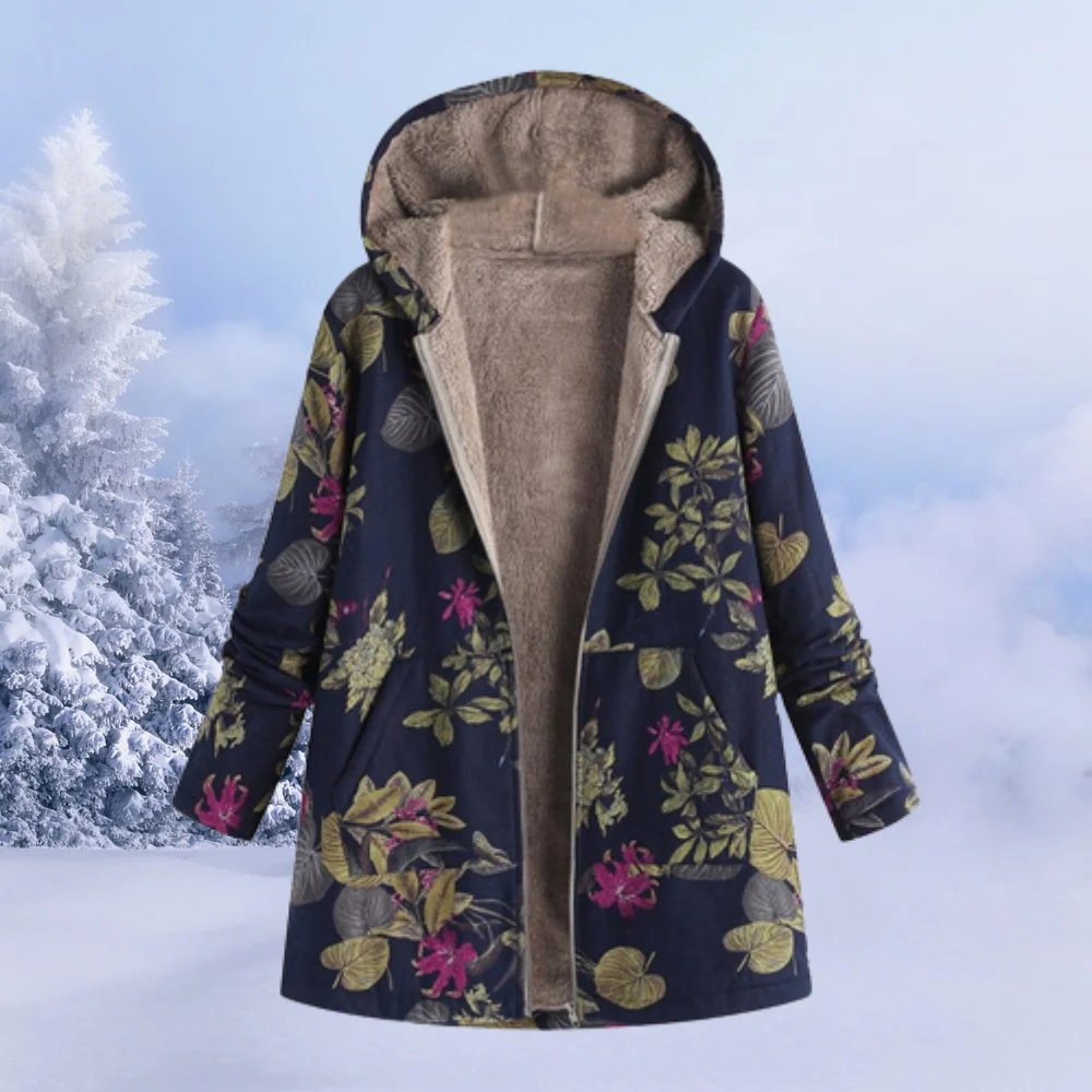 Eleanor | Floral Hooded Winter Coat - Image 4