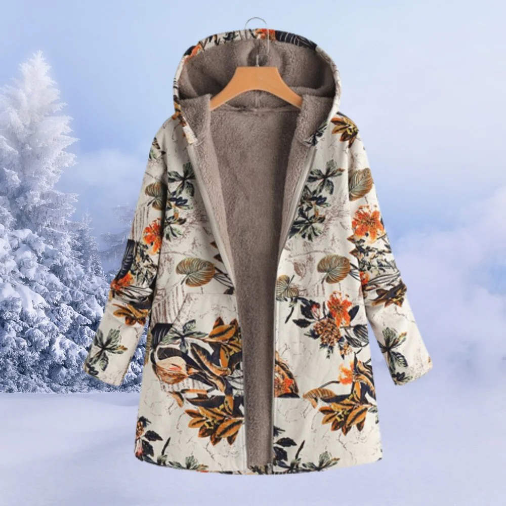 Eleanor | Floral Hooded Winter Coat - Image 6