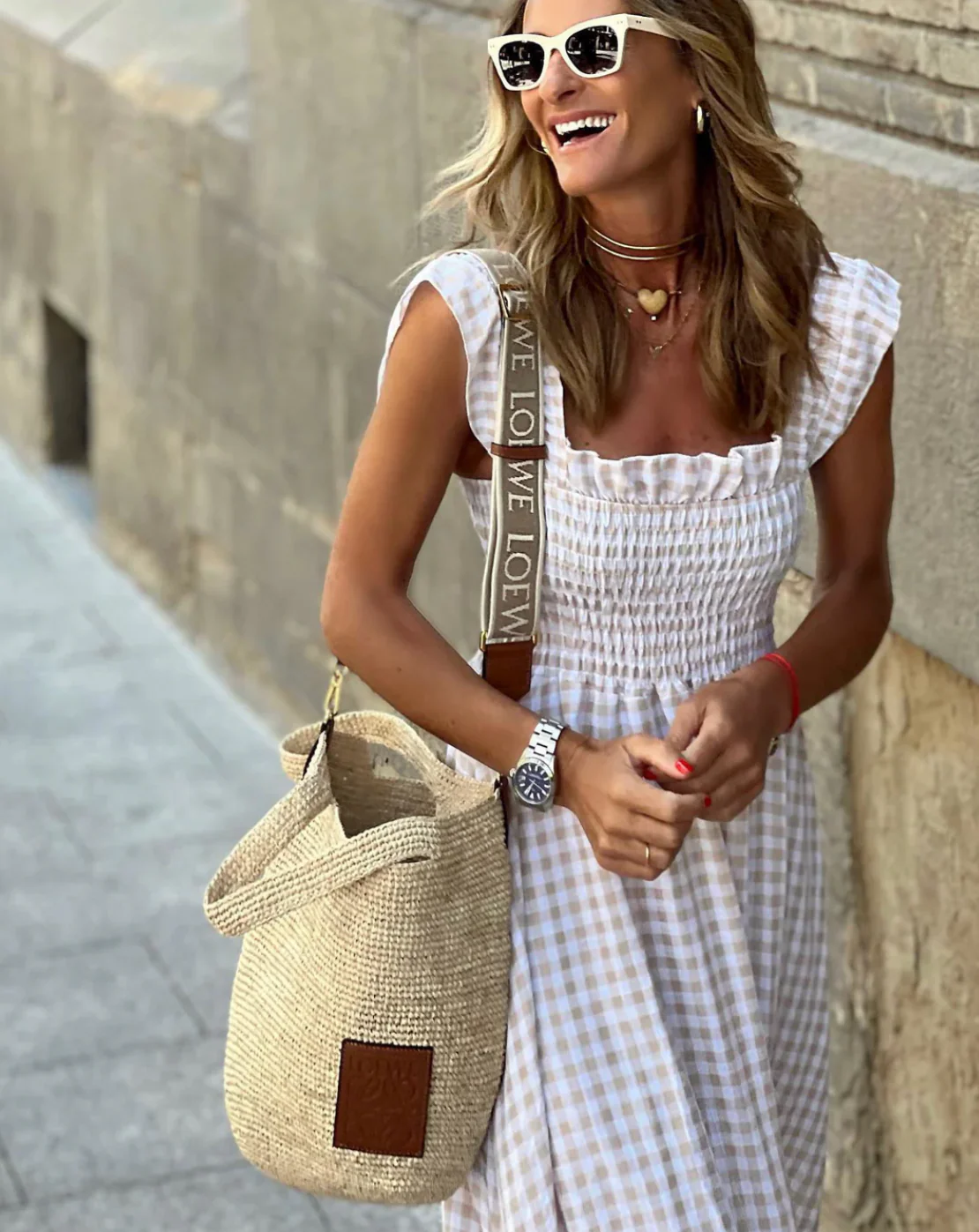 Eleni | Women's Smocked Maxi Dress with Ruffle Sleeves - Image 4