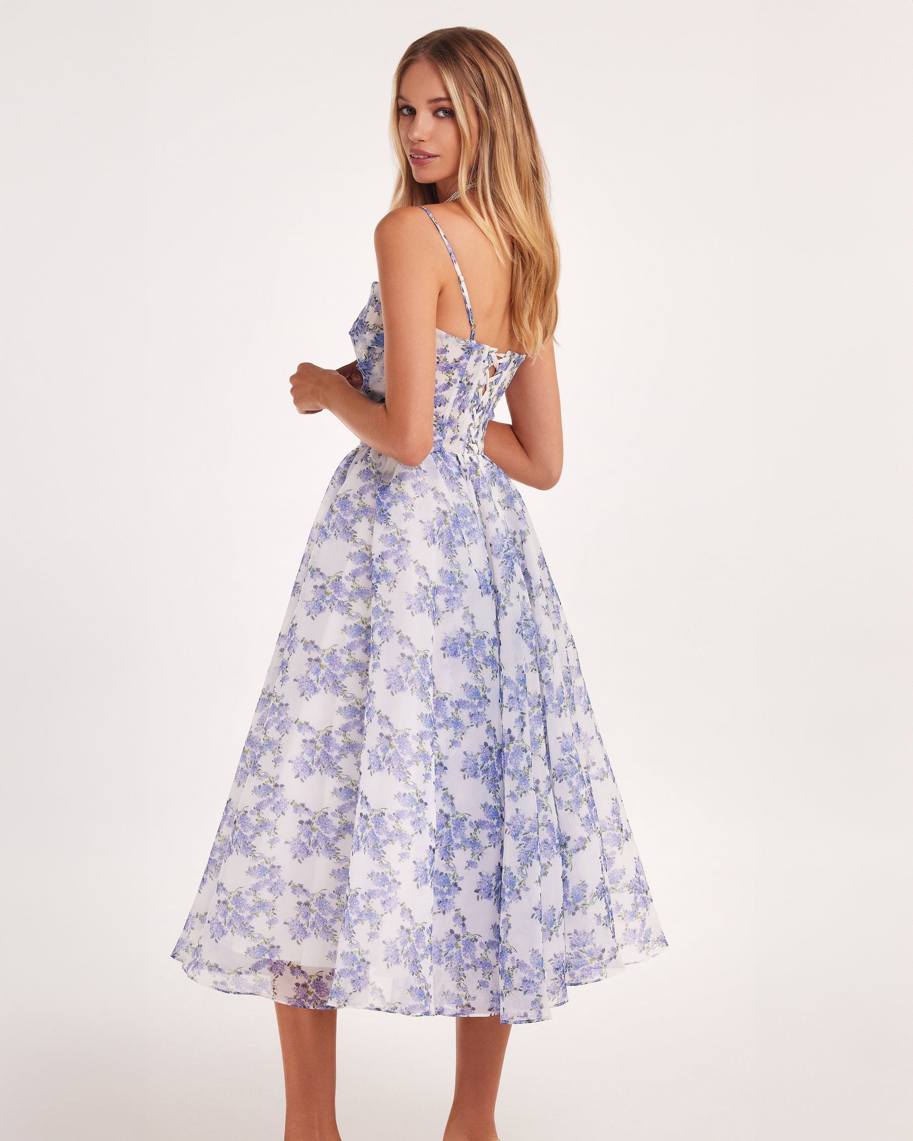 Elowen | Spaghetti Straps Midi Dress - Image 2