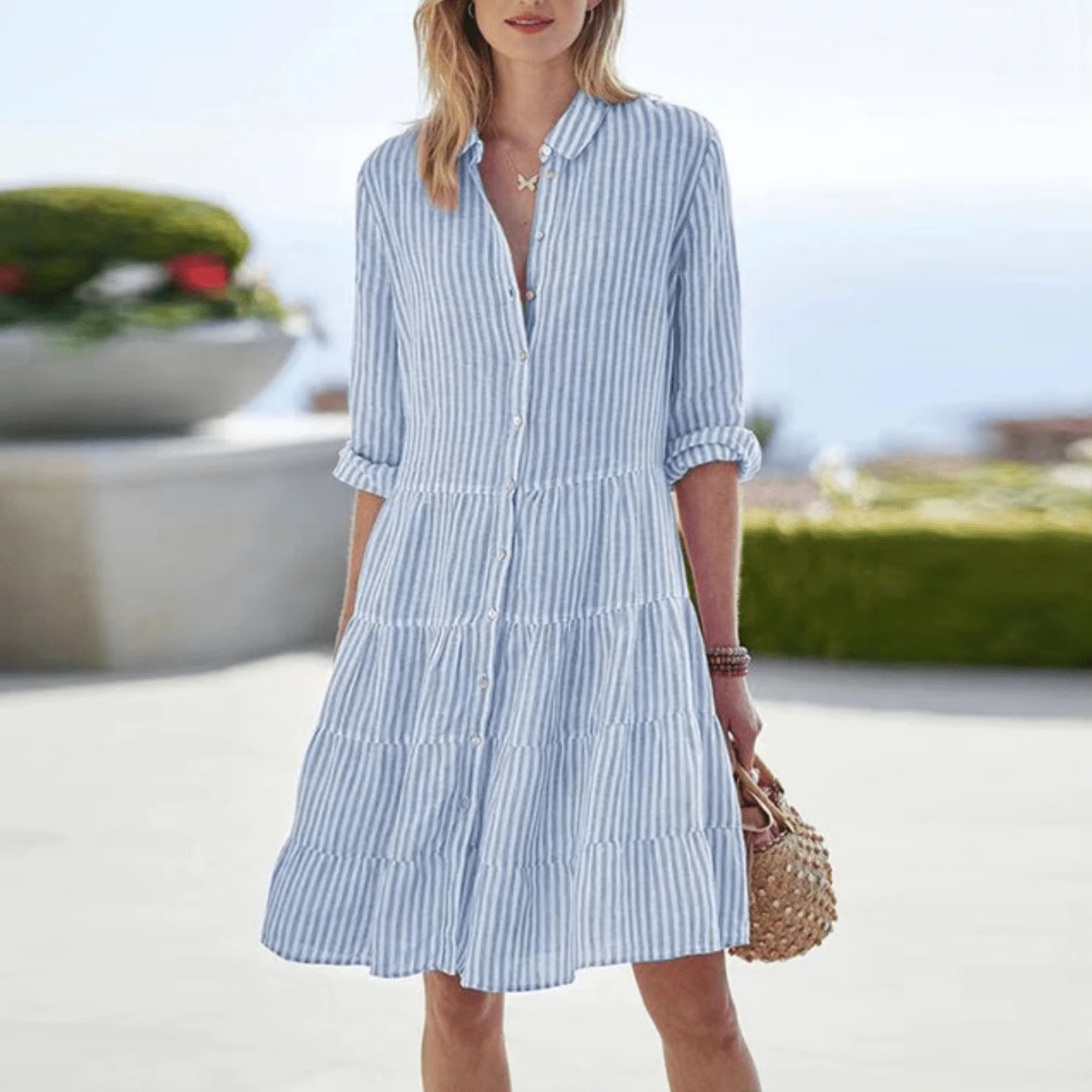 Elysia | Striped Summer Dress - Image 5