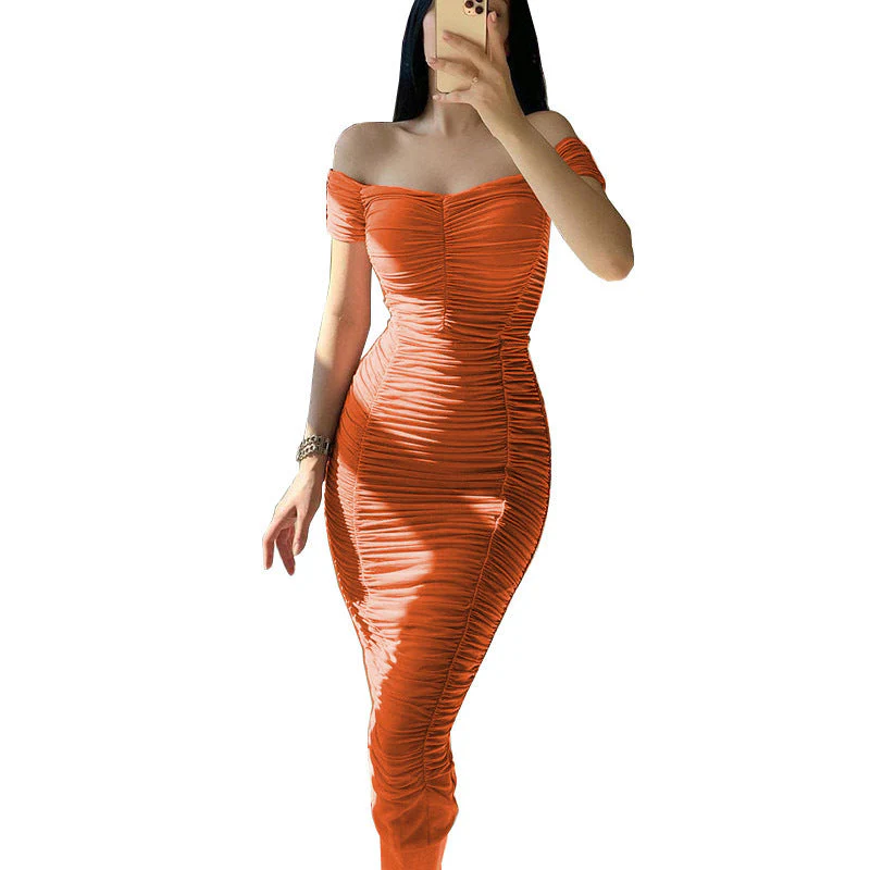 Ember | Women's Off-Shoulder Ruched Dress - Image 2