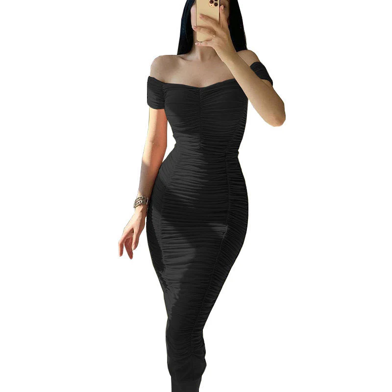 Ember | Women's Off-Shoulder Ruched Dress - Image 4