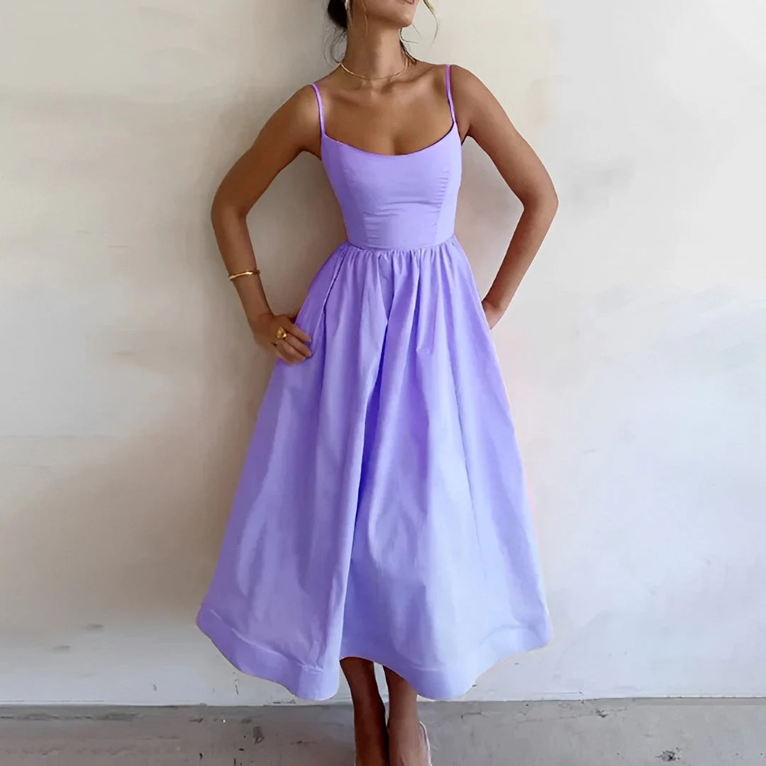 Enid | Spaghetti Strap Puff Dress - Image 2