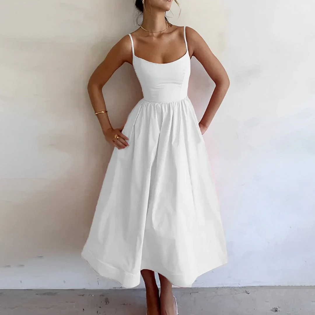 Enid | Spaghetti Strap Puff Dress - Image 3