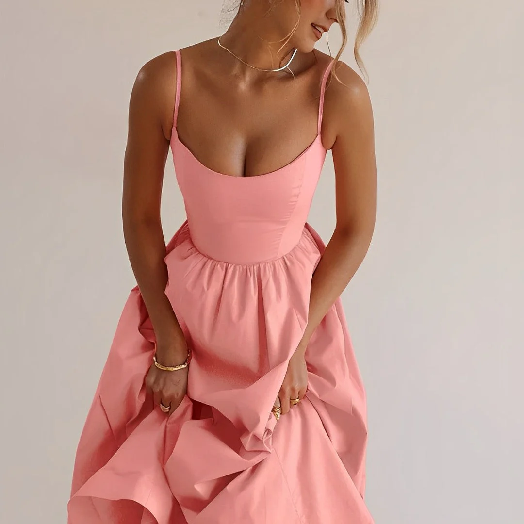 Enid | Spaghetti Strap Puff Dress - Image 5