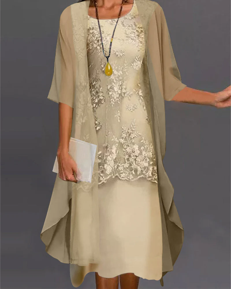 Etta | Elegant Two-Piece Chiffon Dress