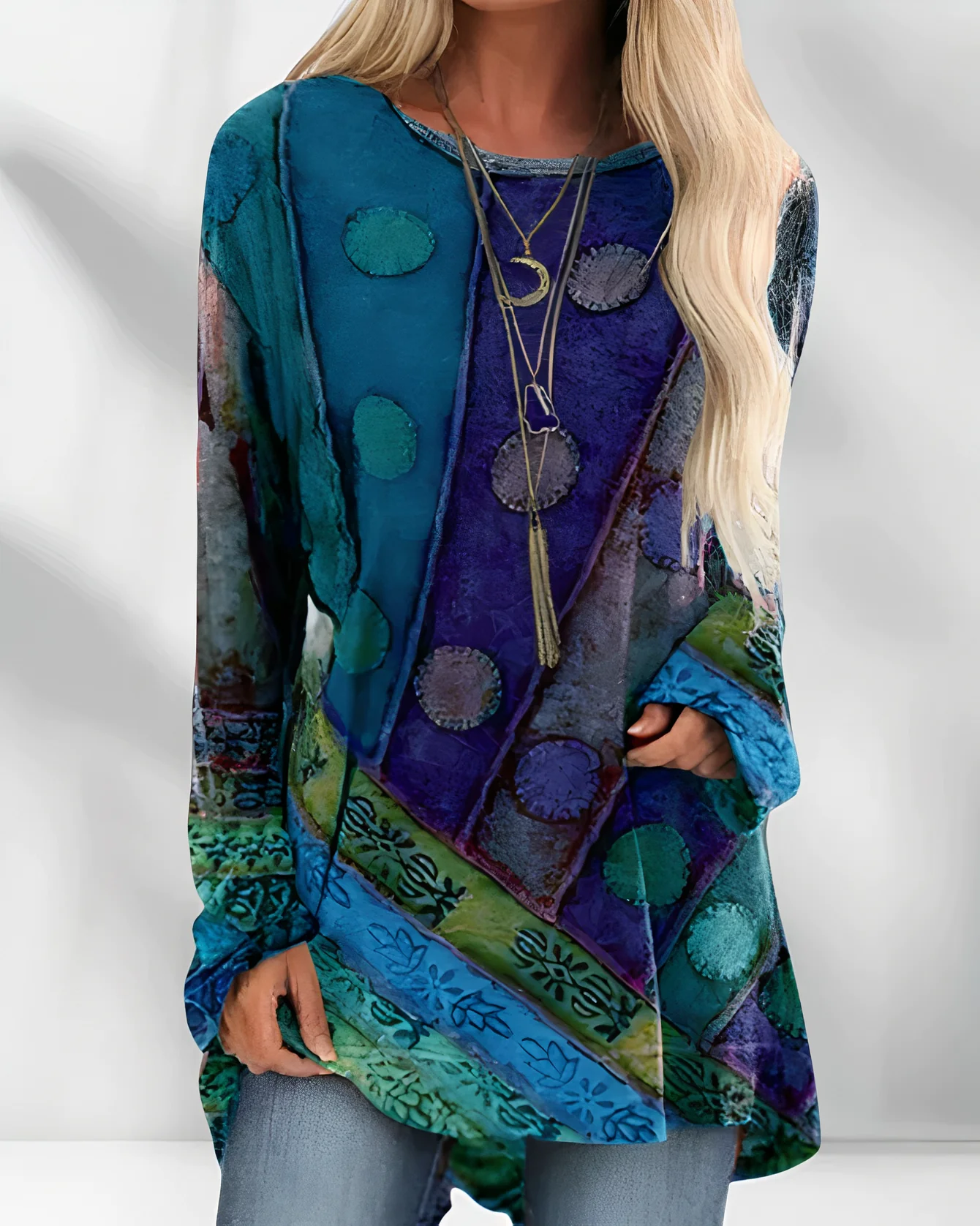 Evanthe | Ethnic Print Blouse - Image 2