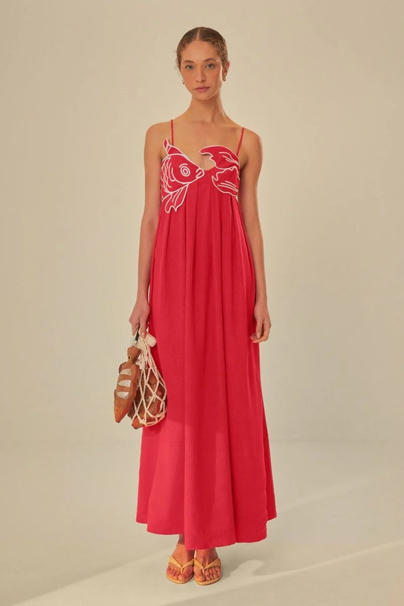 Felicity | Embroidered Maxi Slip Dress - Image 2