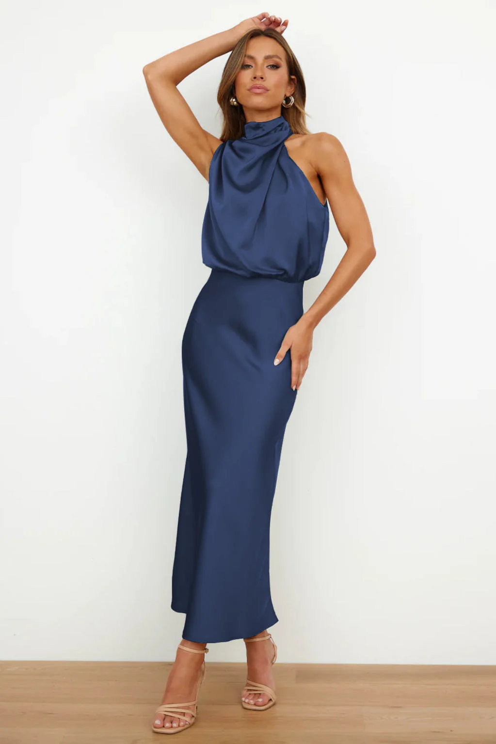 Garnet | Elegant Halter Neck Dress - Image 2