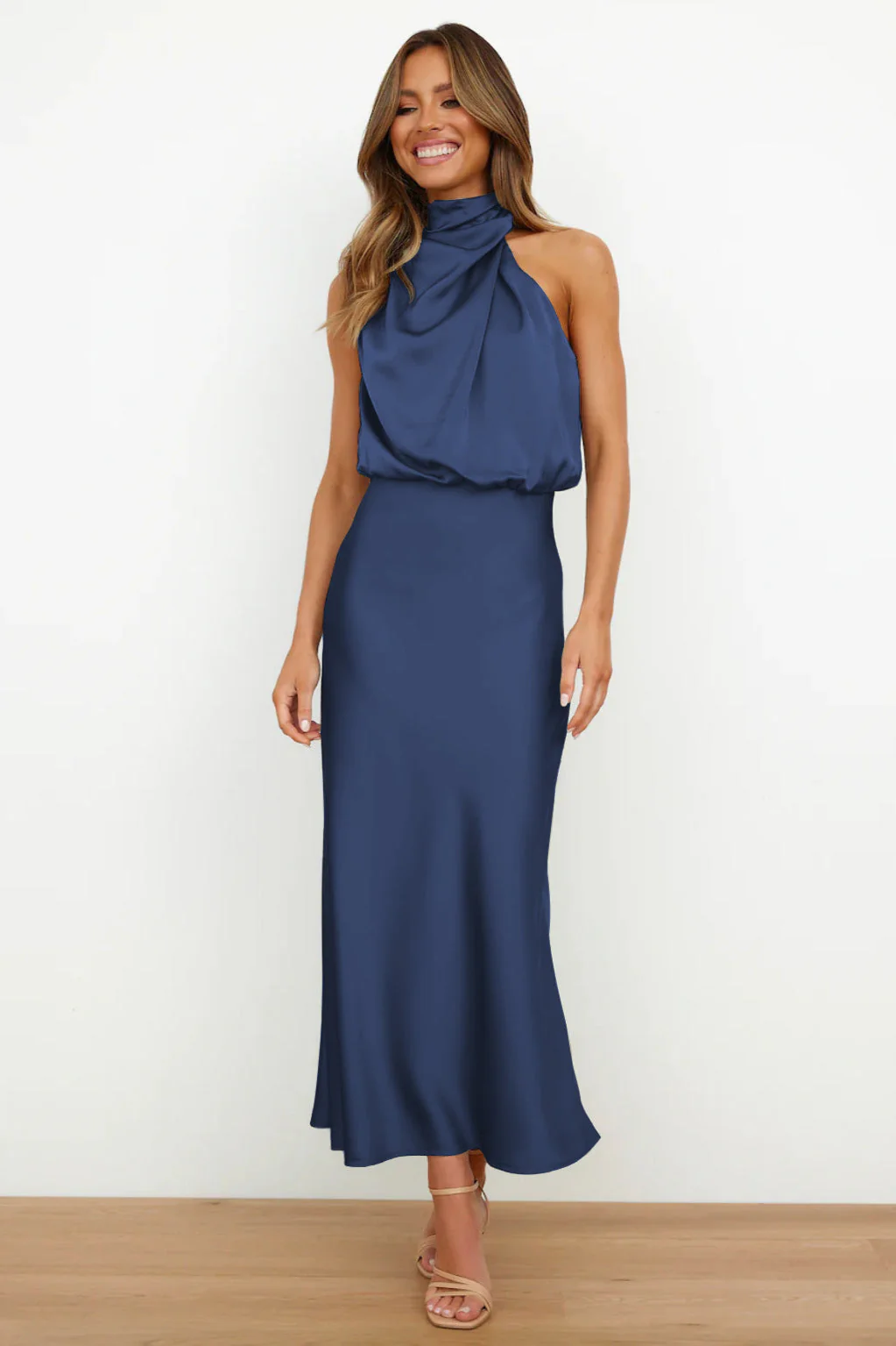 Garnet | Elegant Halter Neck Dress - Image 3