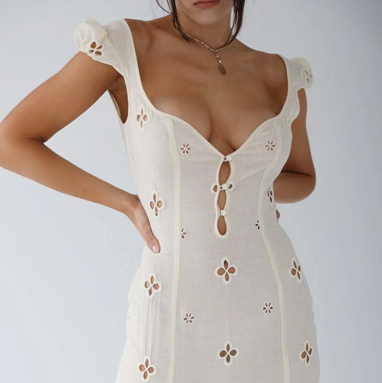 Greer | Vintage Embroidered Midi Dress