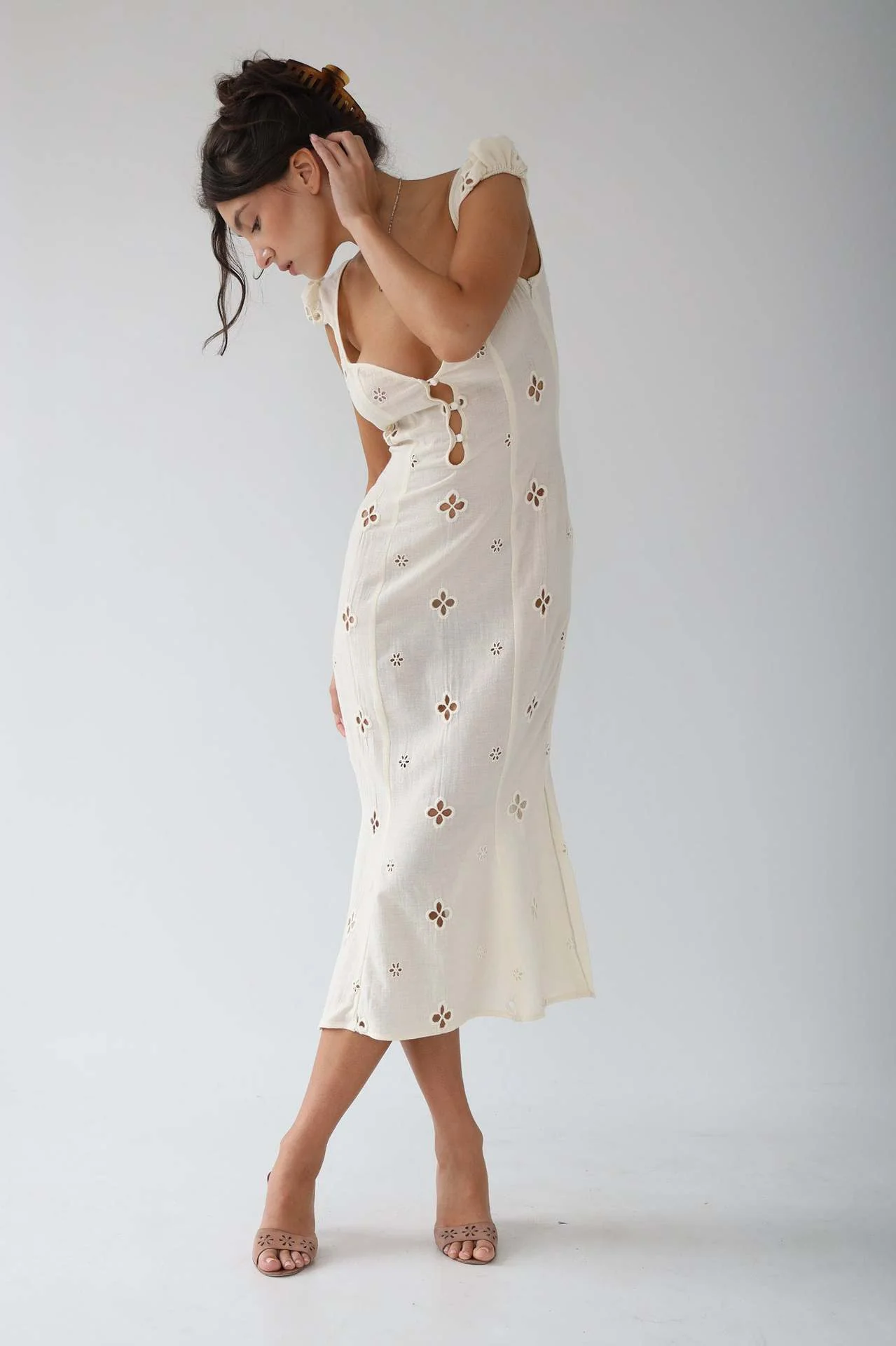 Greer | Vintage Embroidered Midi Dress - Image 5