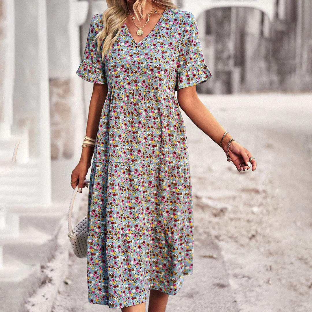 Hestia | Boho Floral Midi Dress - Image 5