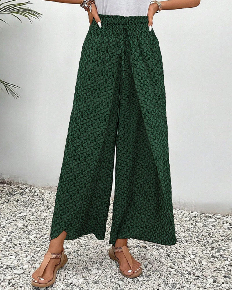 Honey | High-Waisted Summer Geometric Print Pants for Women - Image 11