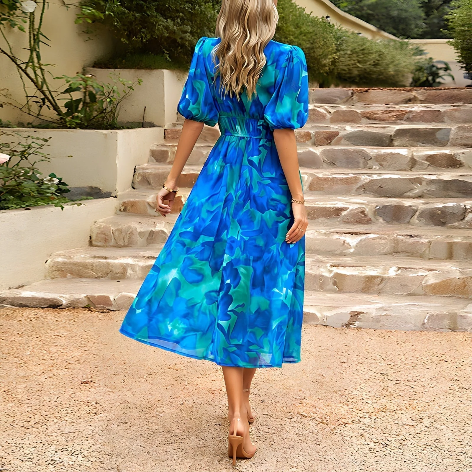 Imogen | V-neck Midi Dress - Image 5