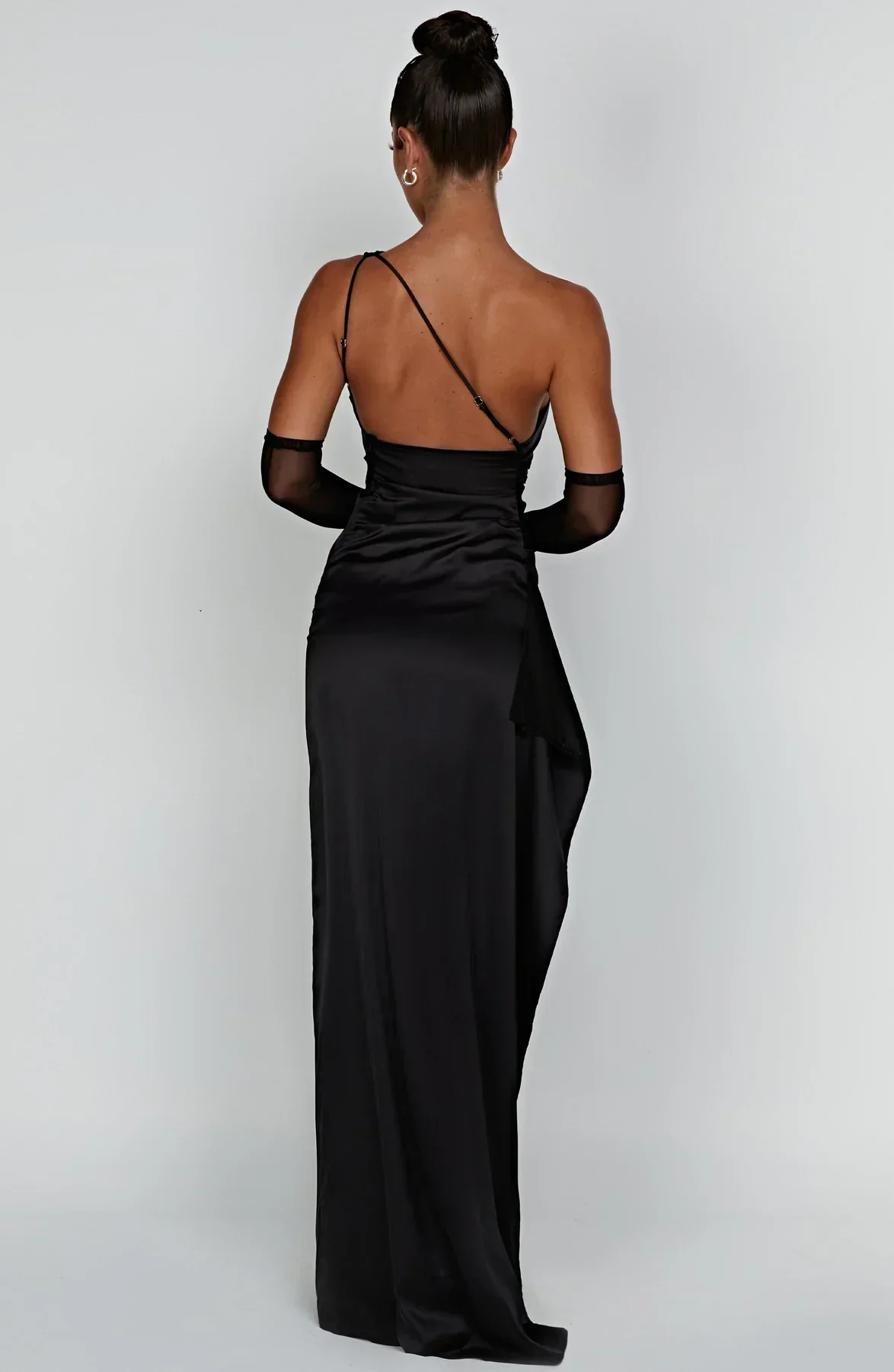 Isabeau | One Shoulder Satin Dress - Image 25