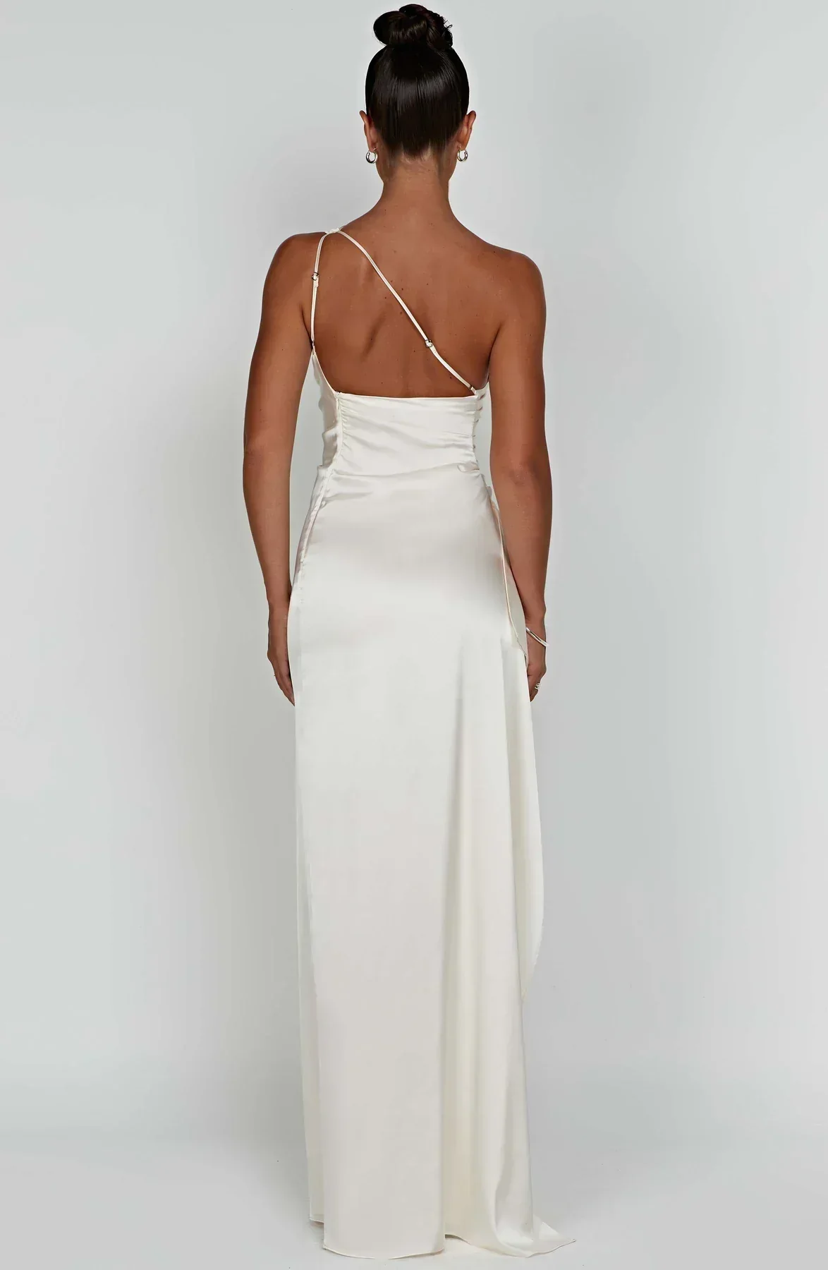 Isabeau | One Shoulder Satin Dress - Image 35