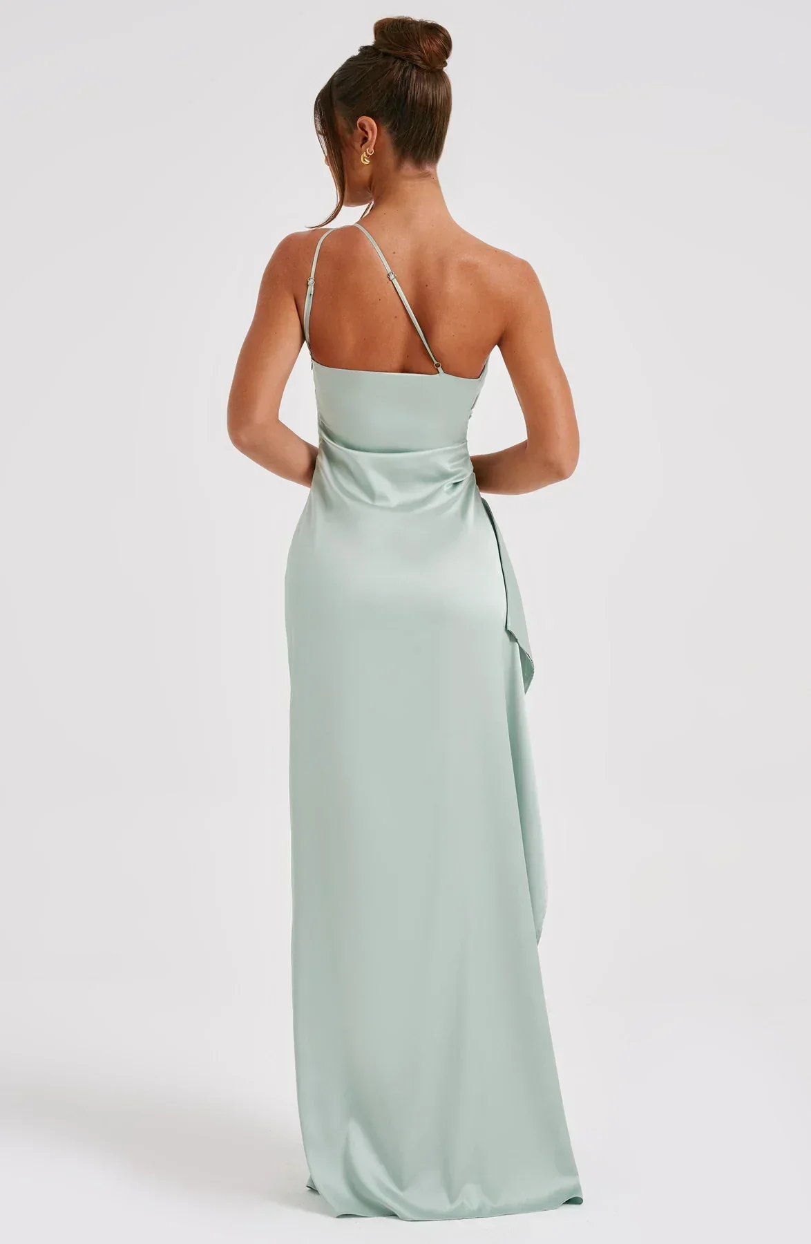 Isabeau | One Shoulder Satin Dress - Image 49