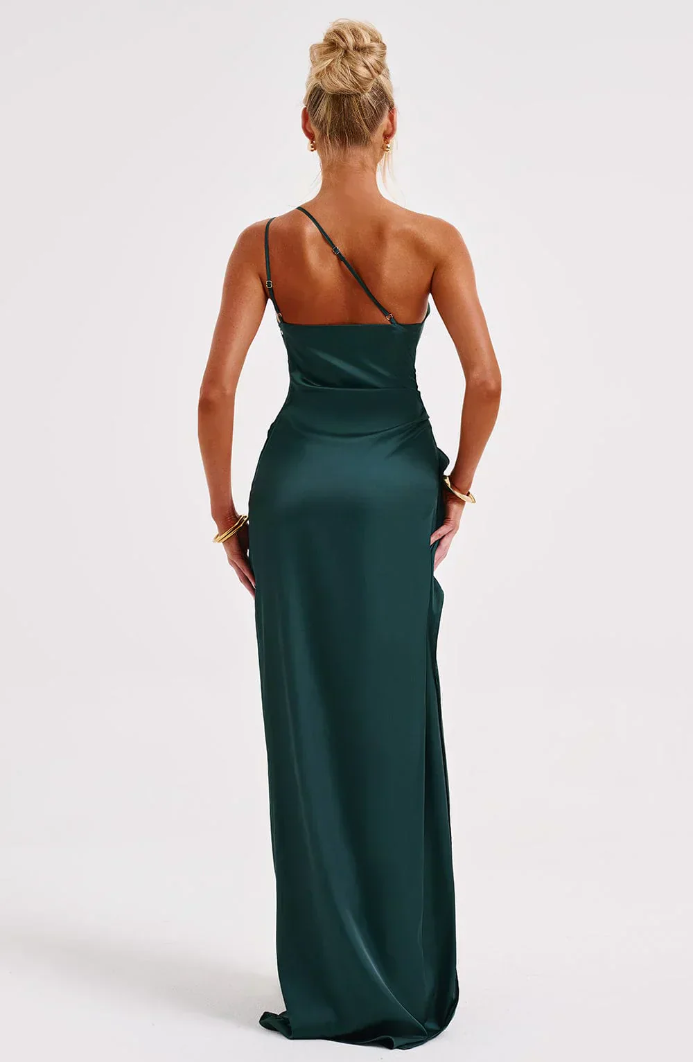 Isabeau | One Shoulder Satin Dress - Image 57