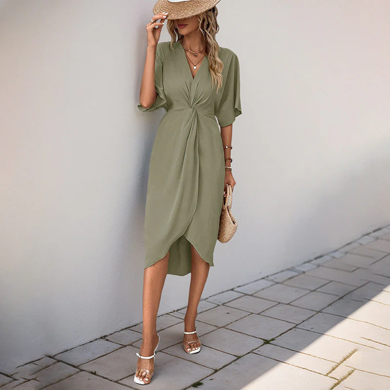 Ismay | Women's Puffed Sleeve Wrap Dress - Image 5