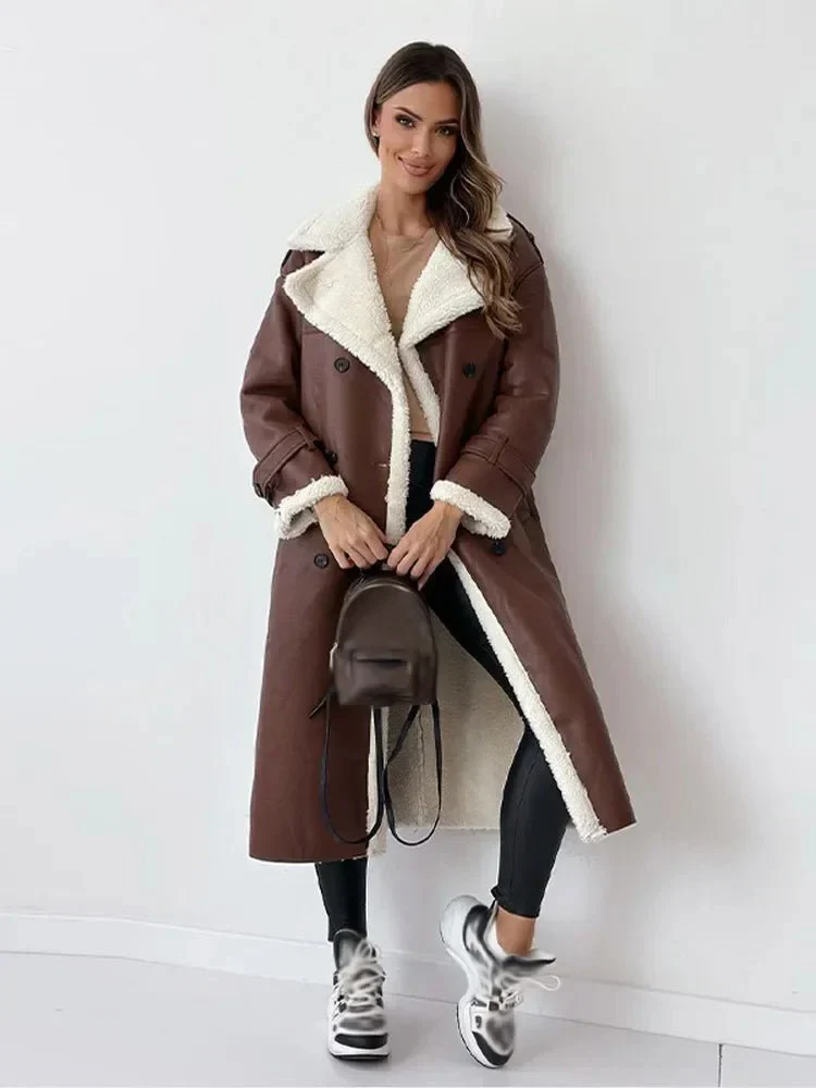 Jessica | Long Shearling Leather Coat - Image 6