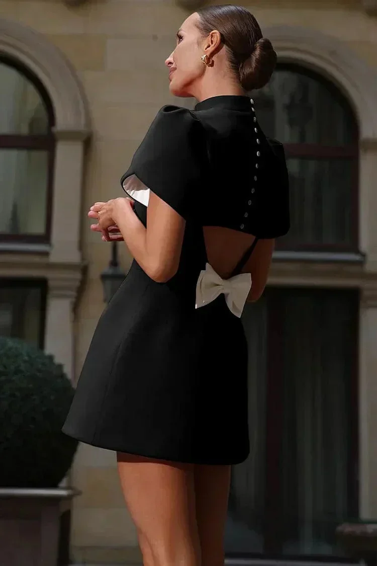 Josie | Petal Sleeves Mini Dress - Image 11