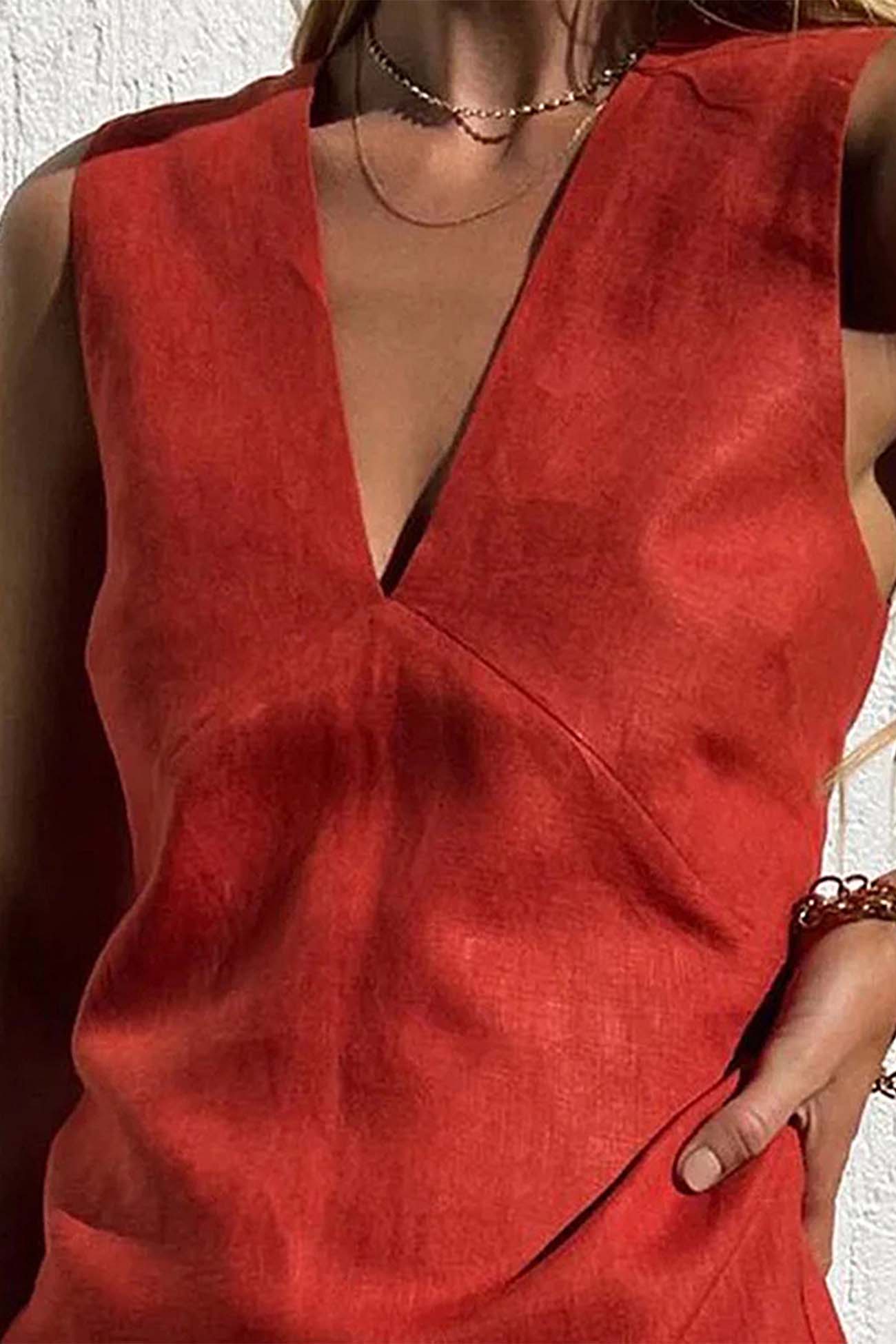 Juliet | V-Neck Mini Dress - Image 2