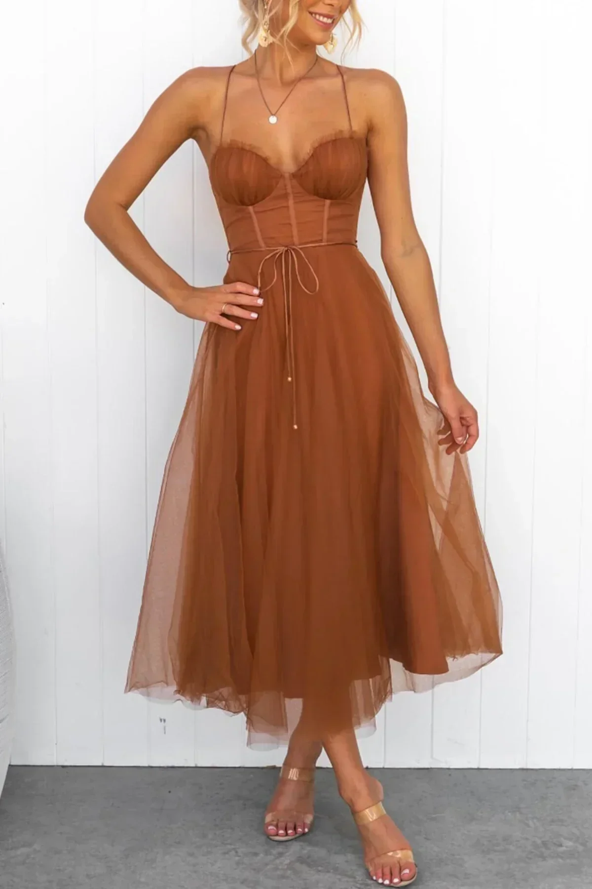 Kiera | Mesh Corset Lace Dress - Image 13