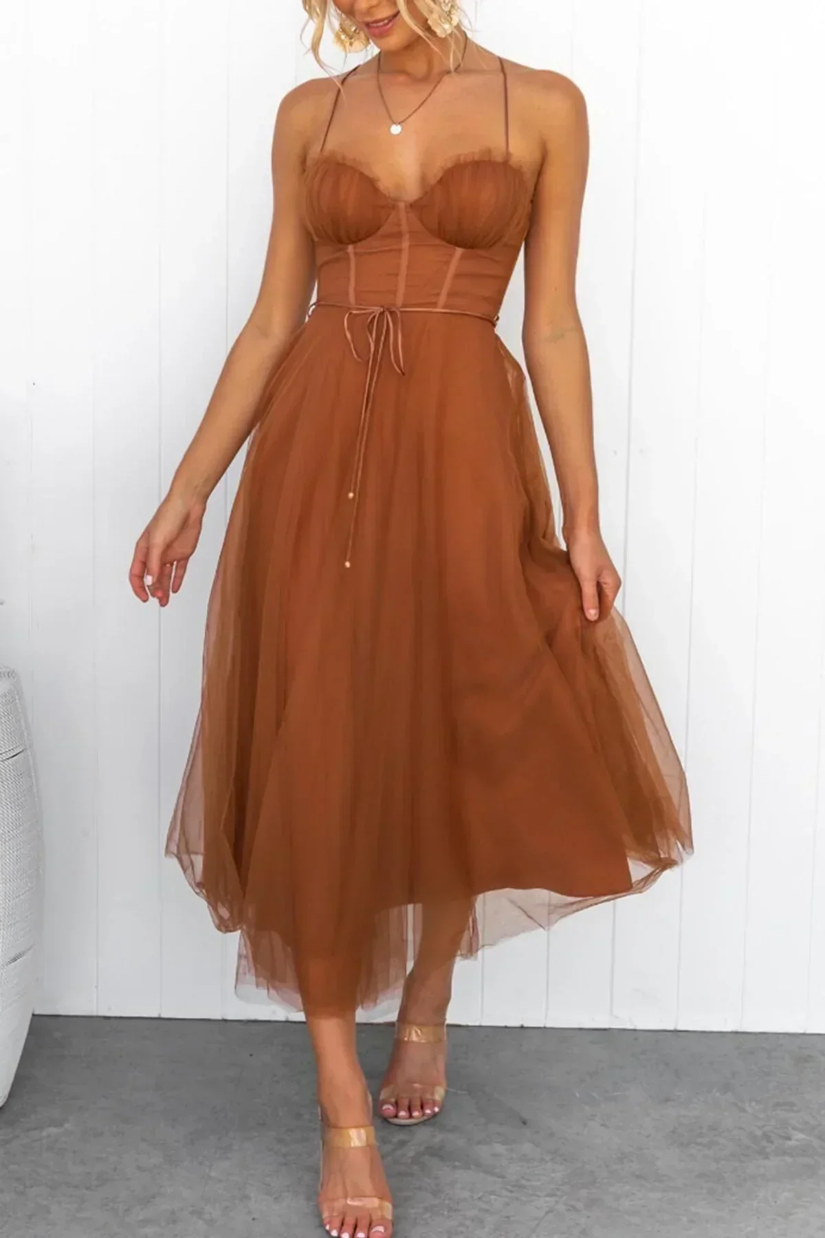 Kiera | Mesh Corset Lace Dress - Image 15