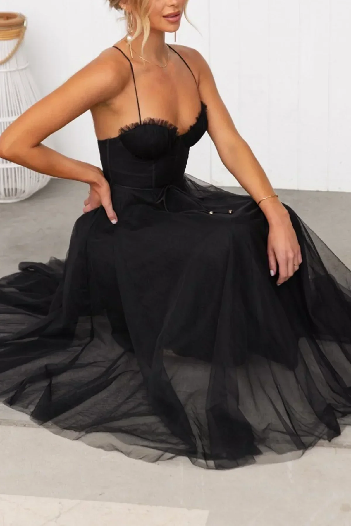 Kiera | Mesh Corset Lace Dress - Image 6