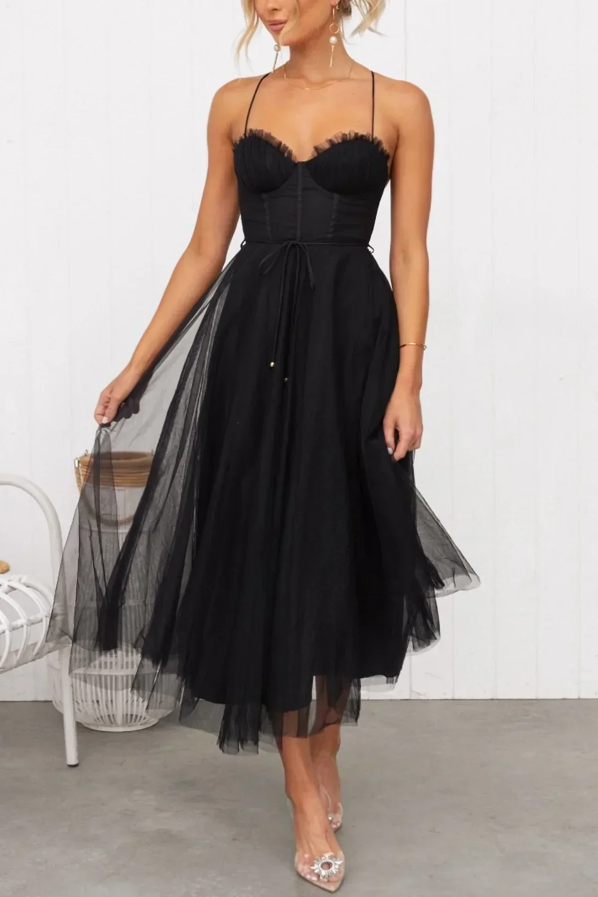 Kiera | Mesh Corset Lace Dress - Image 7