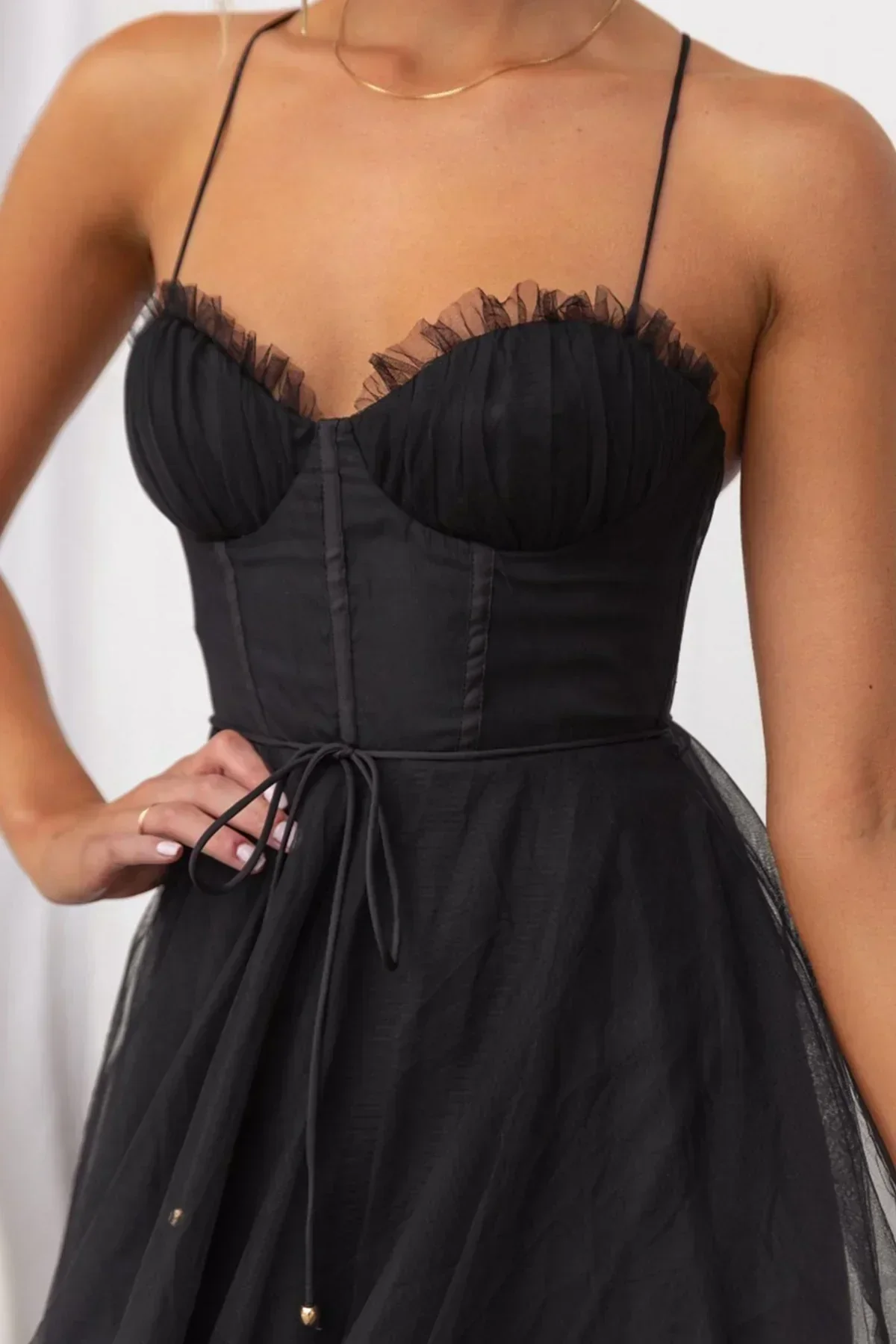 Kiera | Mesh Corset Lace Dress - Image 9