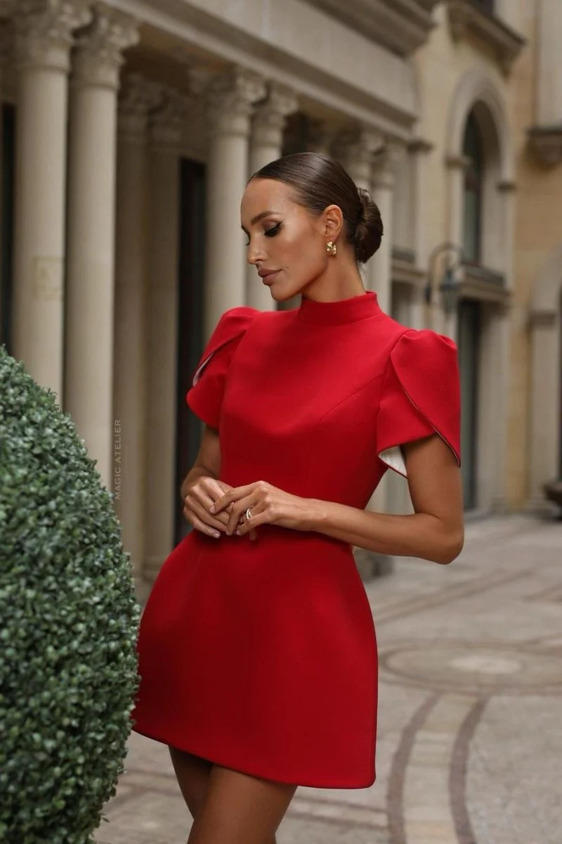 Leontine | Cut-Out Bowknot Mini Dress - Image 2