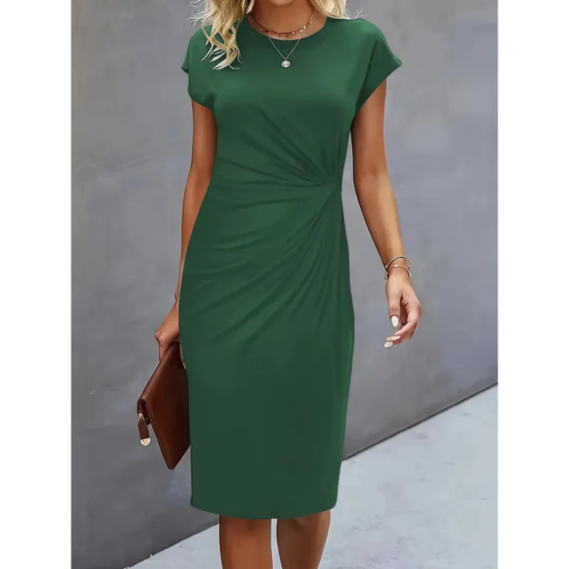 Lila | Short-Sleeve Formal Midi Dress for Women - Image 6