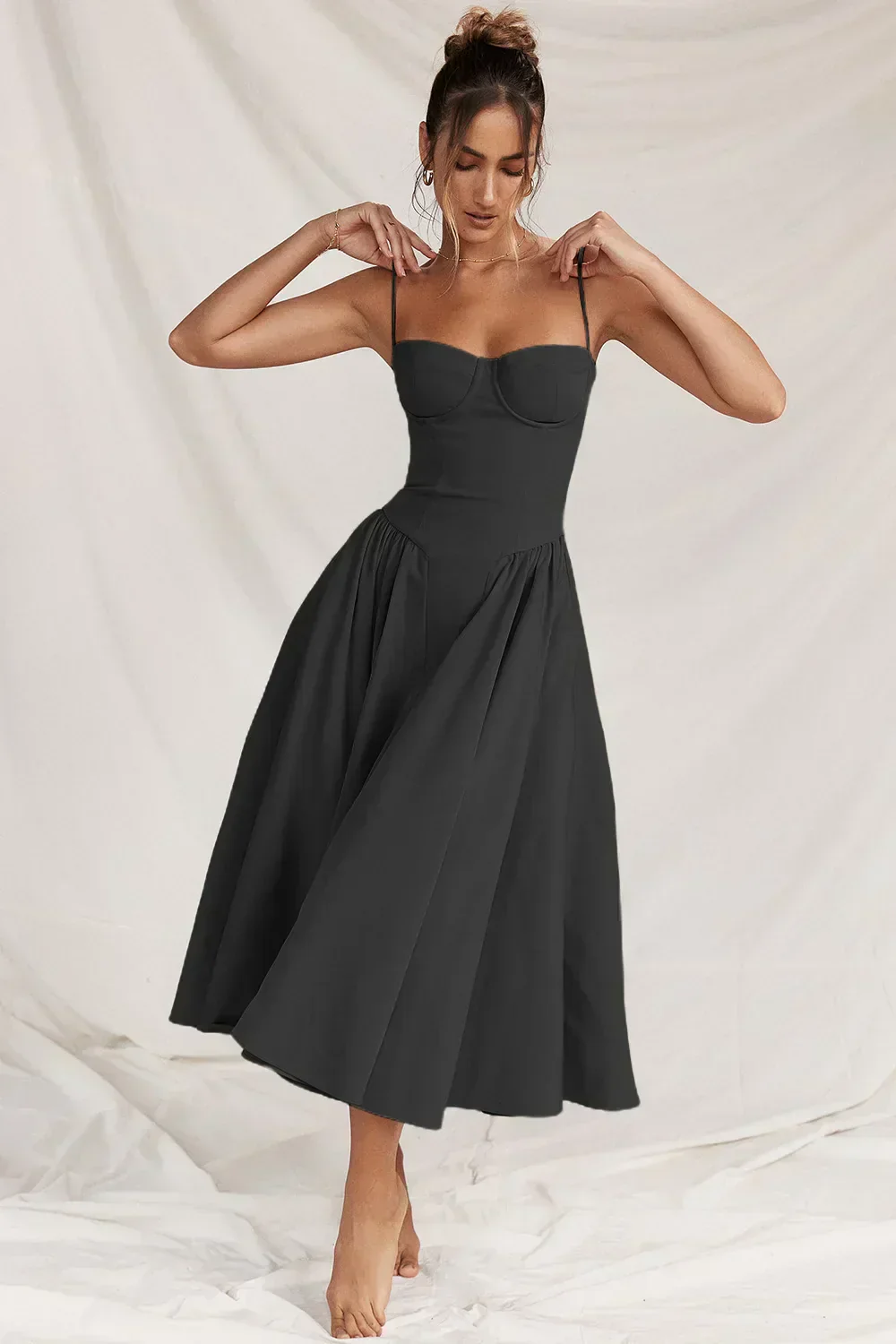 Lorelei | Sleeveless Corset Midi Dress - Image 10