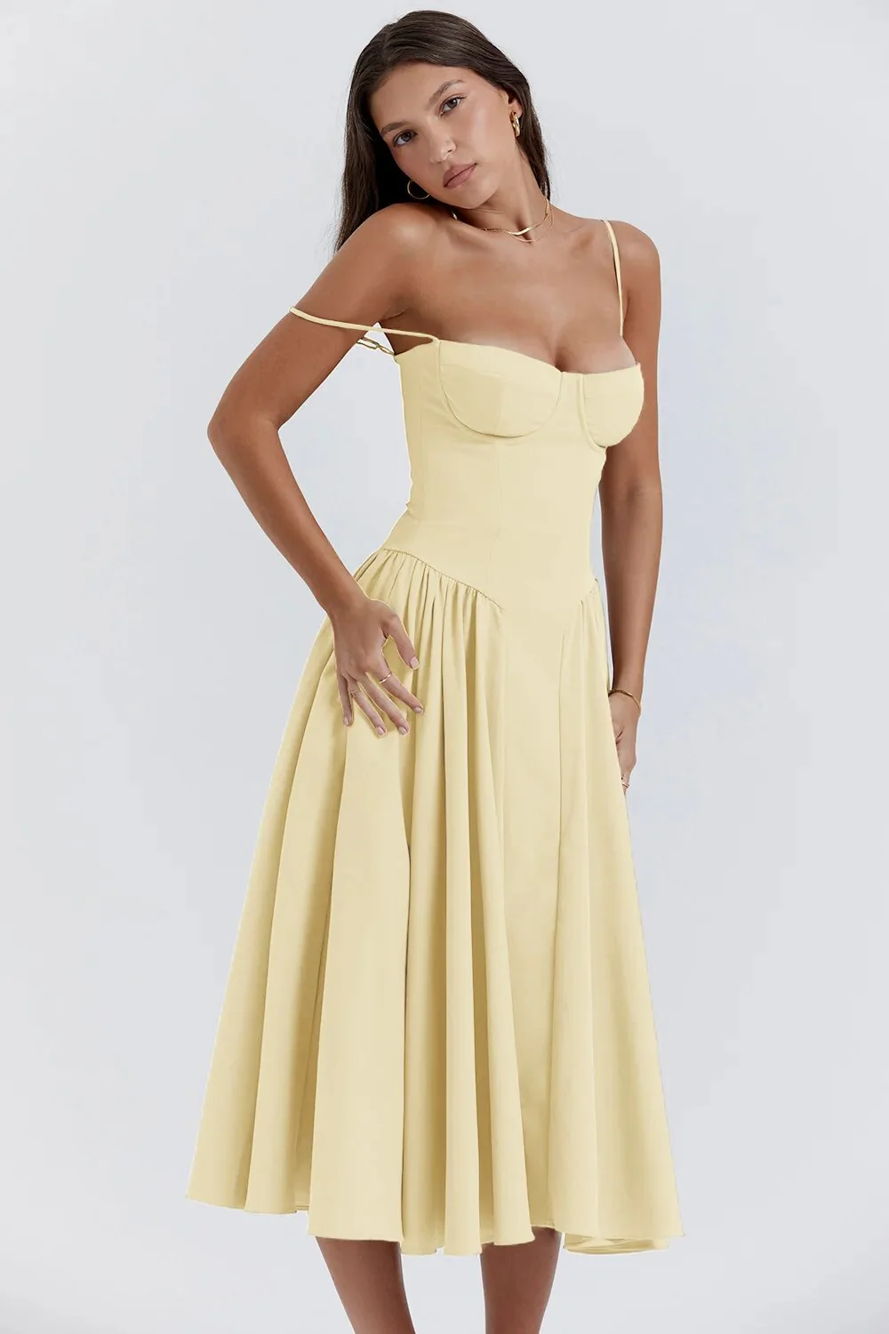 Lorelei | Sleeveless Corset Midi Dress - Image 16
