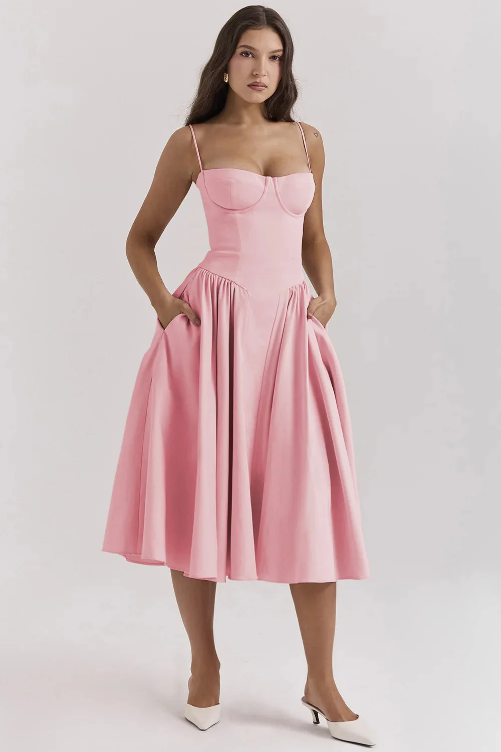 Lorelei | Sleeveless Corset Midi Dress - Image 18