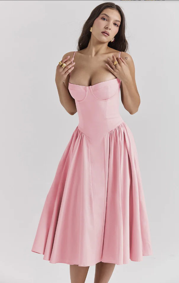 Lorelei | Sleeveless Corset Midi Dress - Image 19