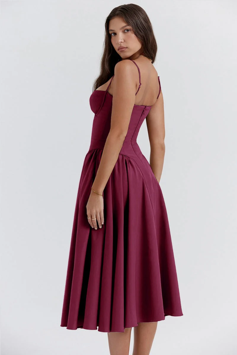 Lorelei | Sleeveless Corset Midi Dress - Image 26