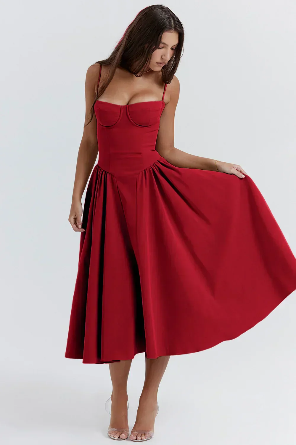Lorelei | Sleeveless Corset Midi Dress - Image 8