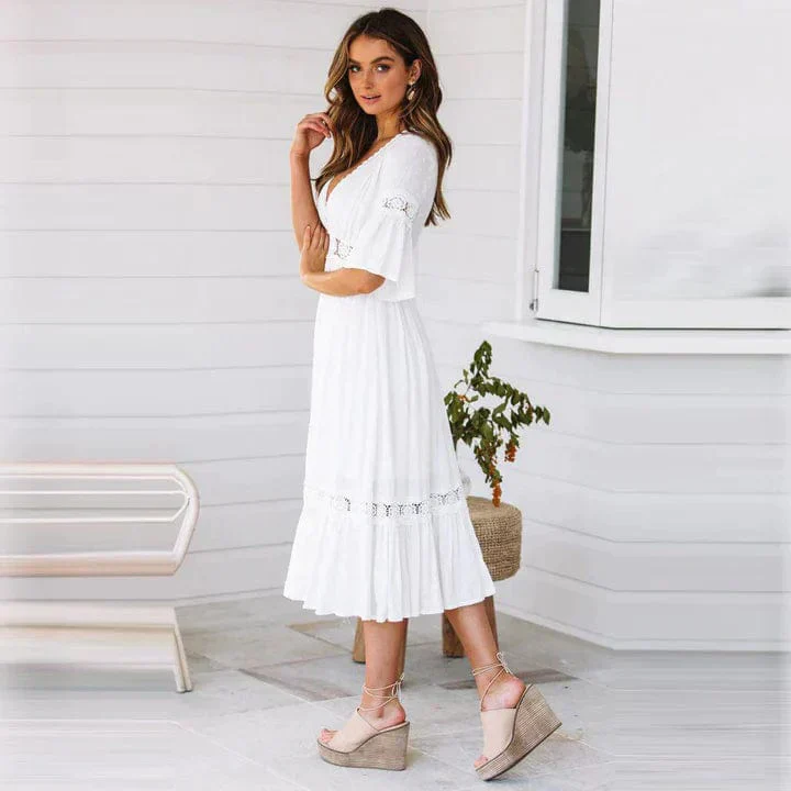 Maris | Lace-Trim Dress - Image 2