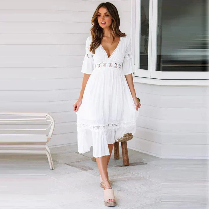 Maris | Lace-Trim Dress - Image 4
