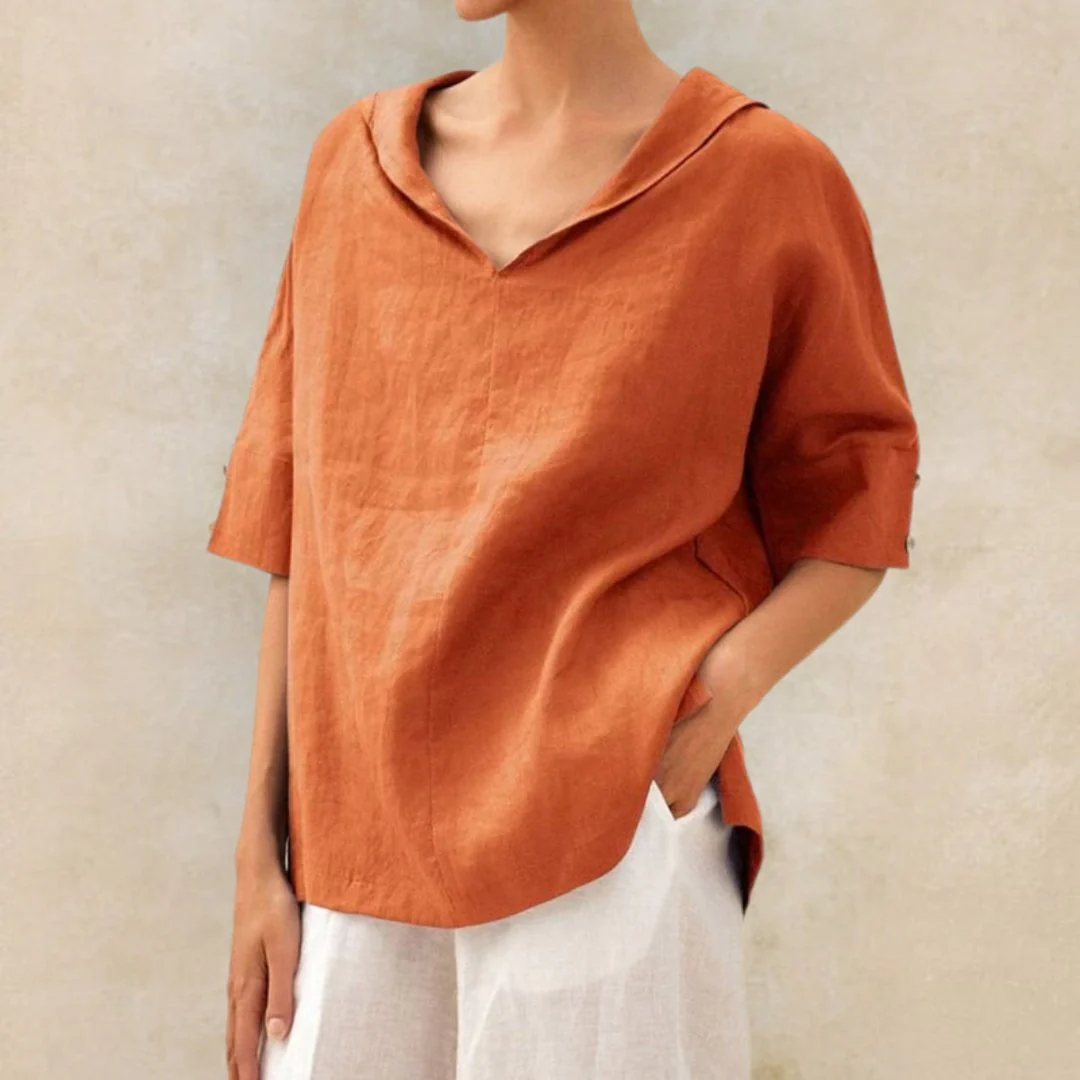 Martha | V-Neck Casual Shirt - Image 2