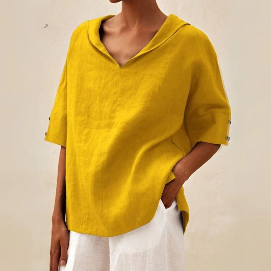 Martha | V-Neck Casual Shirt - Image 3