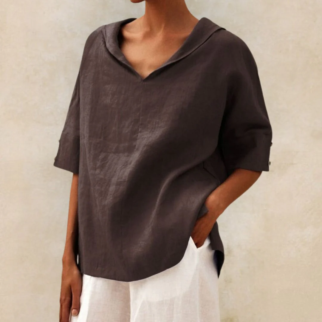Martha | V-Neck Casual Shirt - Image 4