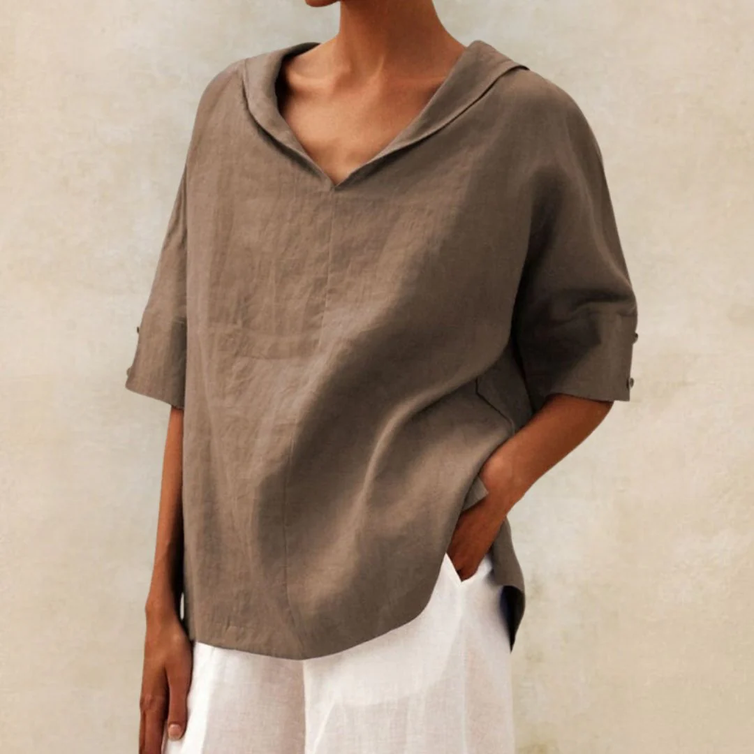 Martha | V-Neck Casual Shirt - Image 5