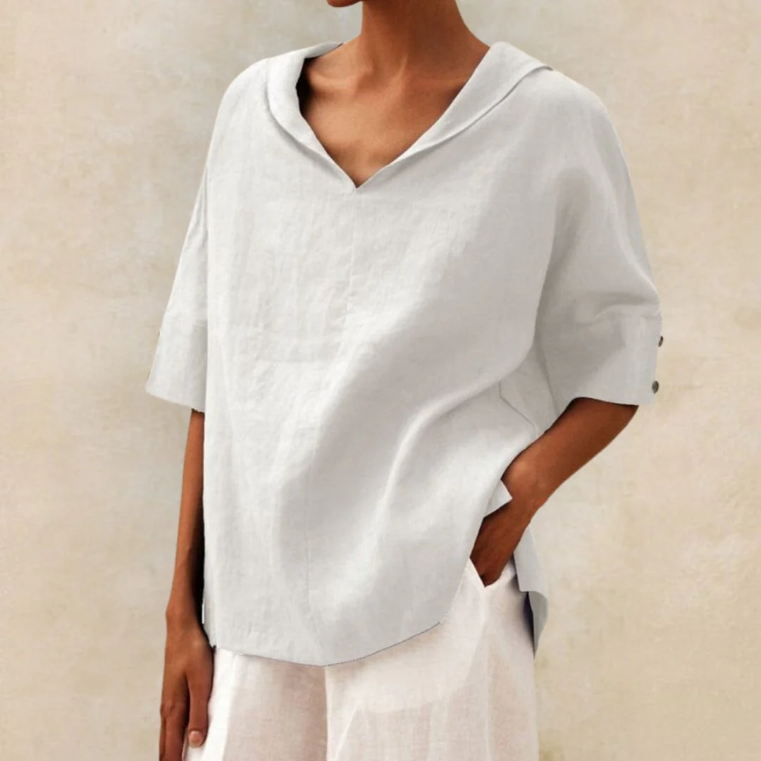 Martha | V-Neck Casual Shirt - Image 6