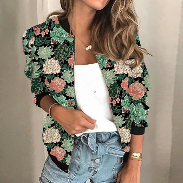 Maud I Printed Zipper Jacket