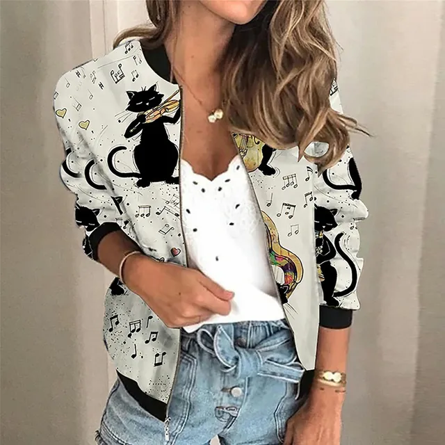 Maud I Printed Zipper Jacket - Image 5